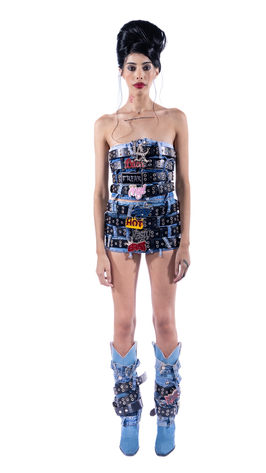 L.A. BITCH Belt Dress & Boots
