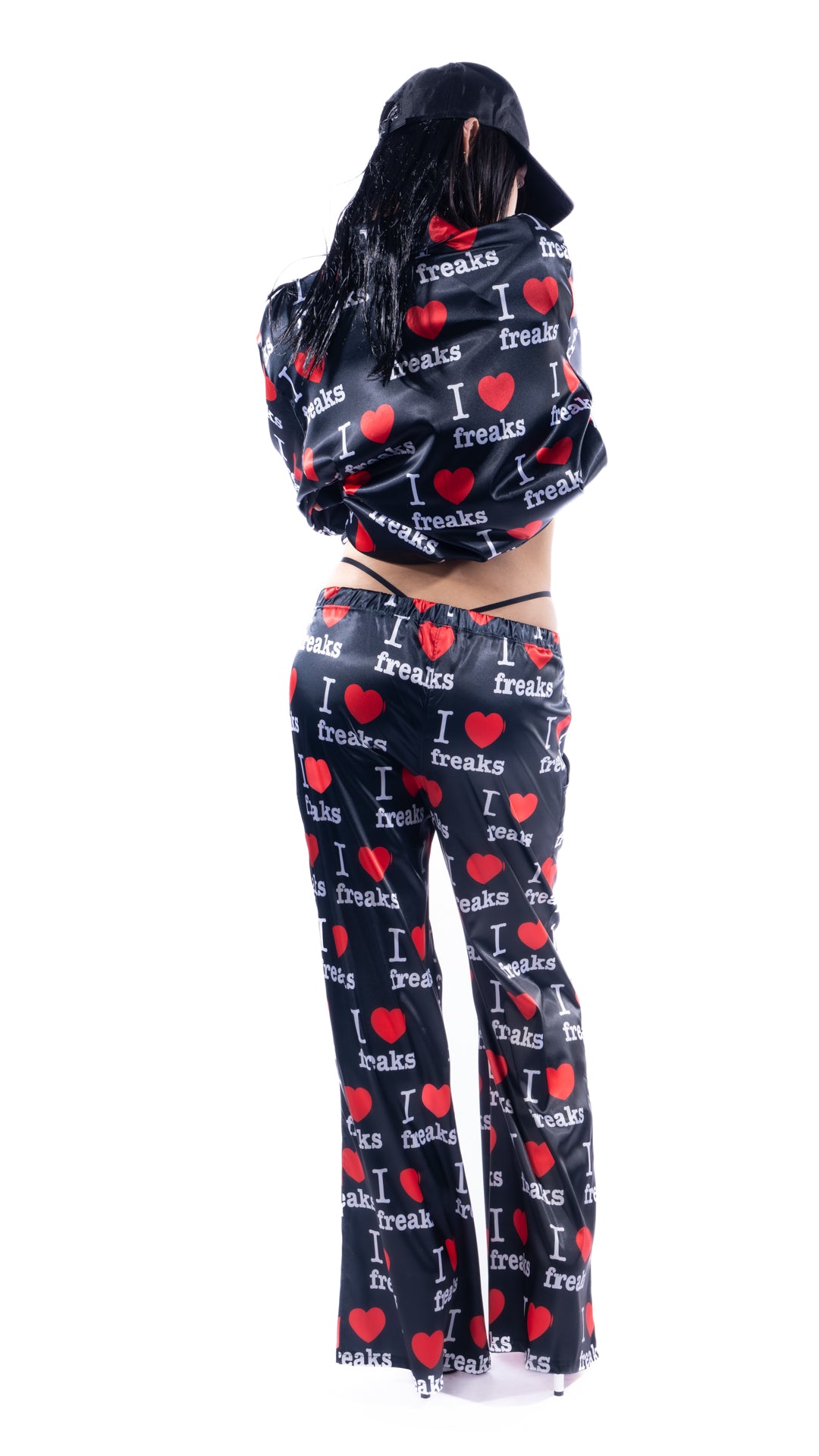 I LOVE FREAKS Silky Suit + Baby Tee