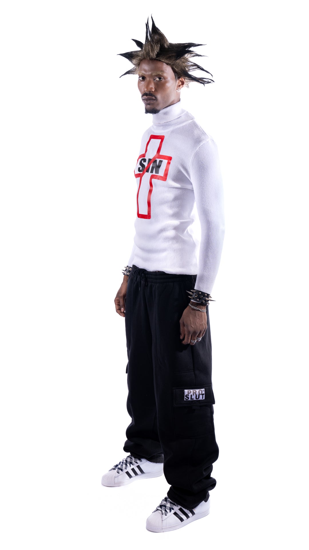 NO SIN Knitted Long Sleeve Turtleneck Sweater