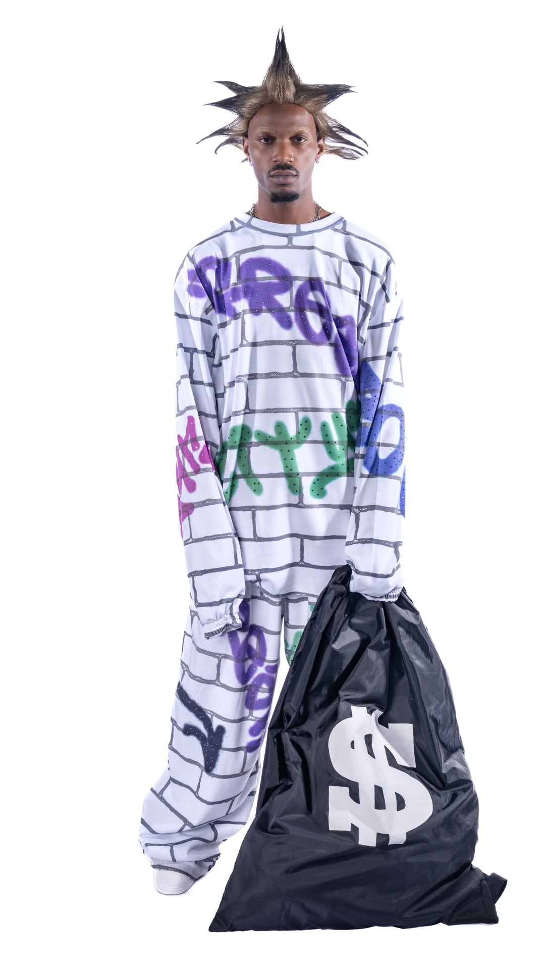 GRAFFITI BOI Oversize Unisex Sweatsuit & Giant Money Laundry Bag