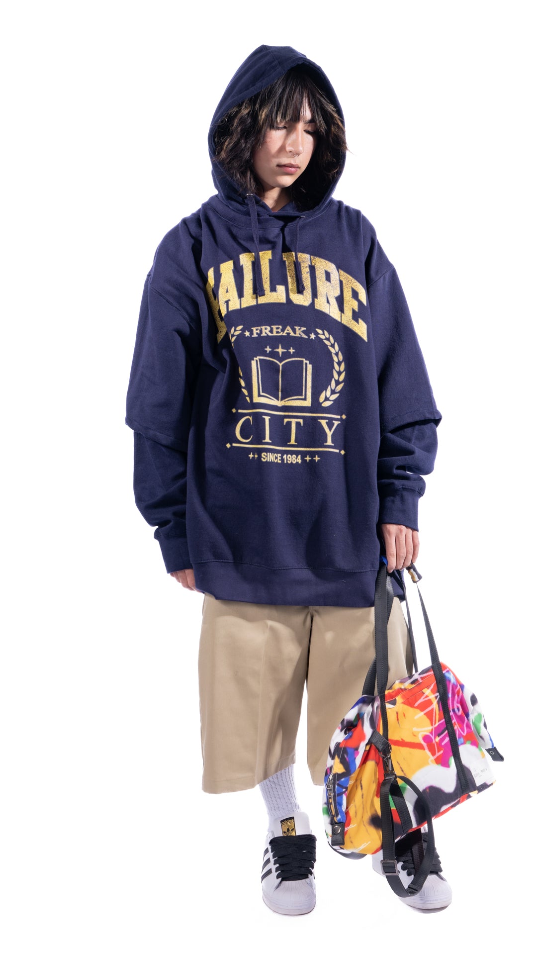 FAILURE UNIVERSITY Oversized Layer Hoodie