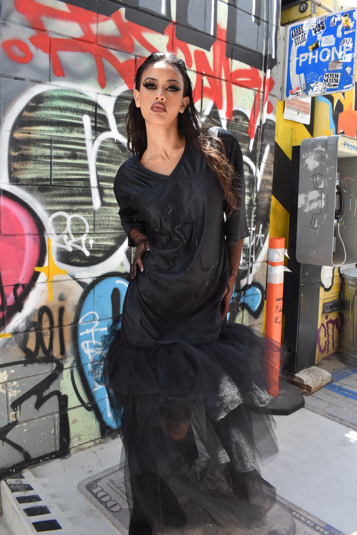 NEW LA Jersey Dress & Crochet Cross Necklace