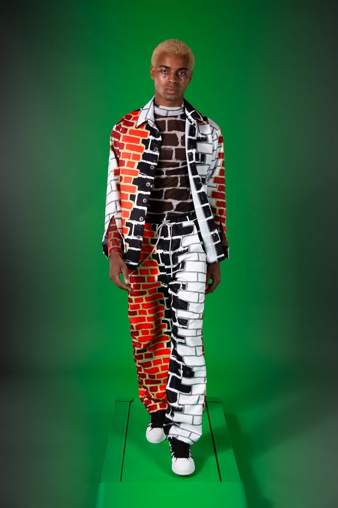 BRICK CITY Suit & Mesh Turtleneck
