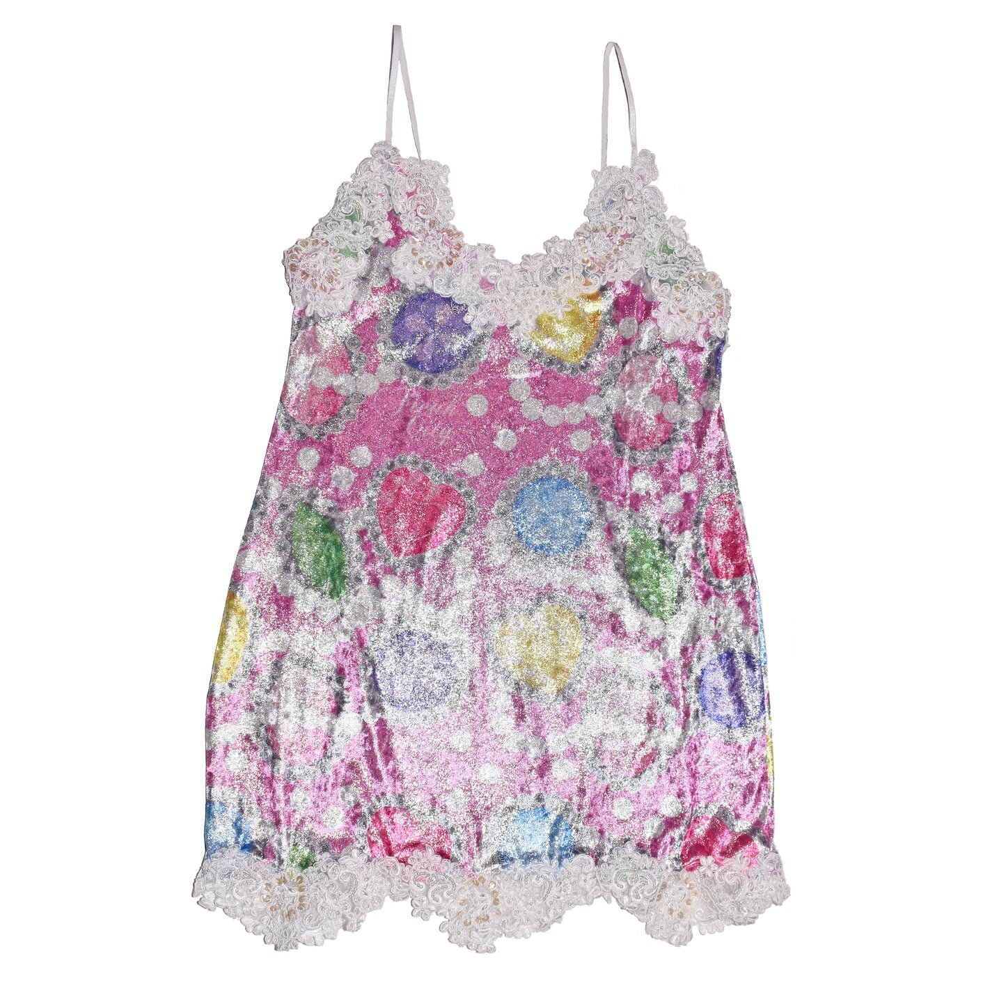 BARBIE PARTY Velour Slip Dress + Gloves