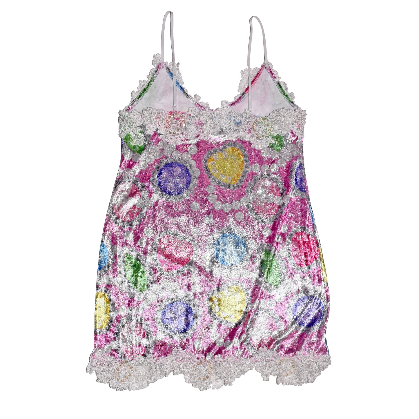 BARBIE PARTY Velour Slip Dress + Gloves