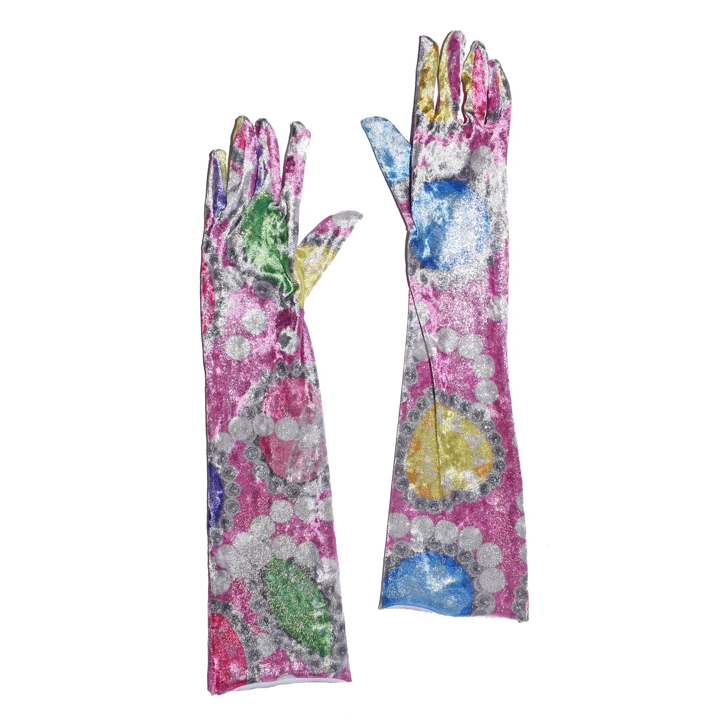 BARBIE PARTY Velour Slip Dress + Gloves