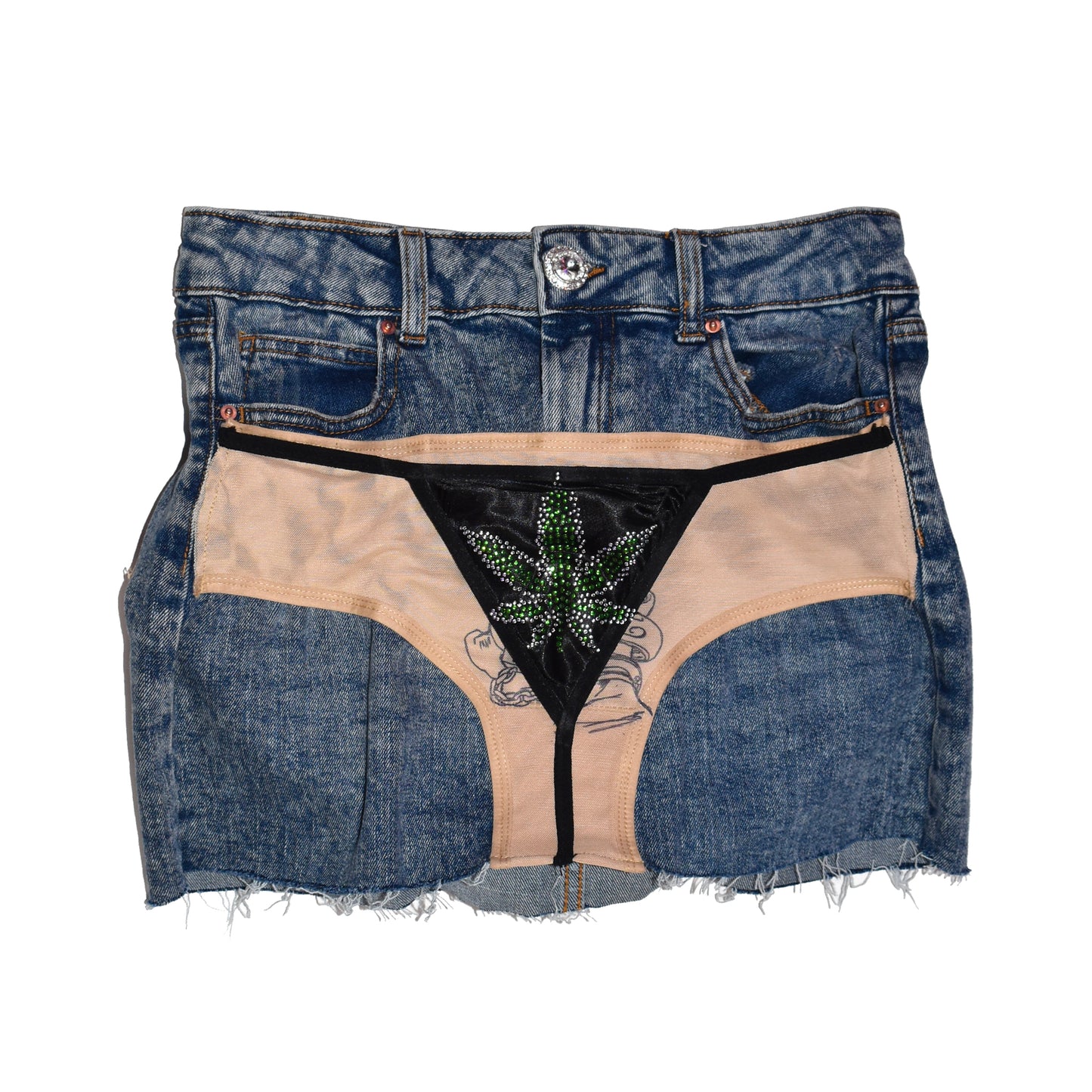 STILL POOR Tank, CAMO PRINCESS Bolero & LA FREAK Booty skirt