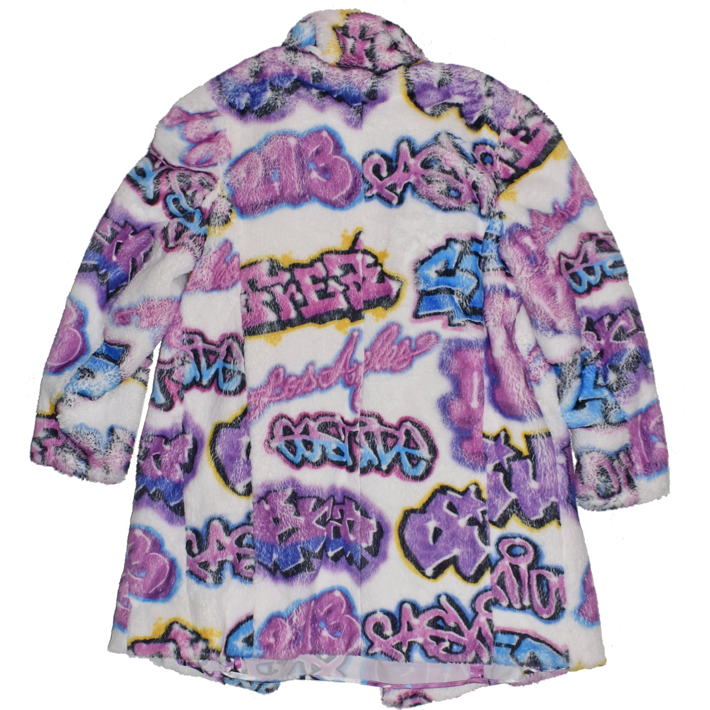EAST SIDE GRAFFITI Slip Dress & Faux Fur Coat