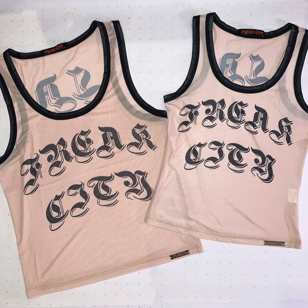 FREAK CITY INK Mesh Tank Tops