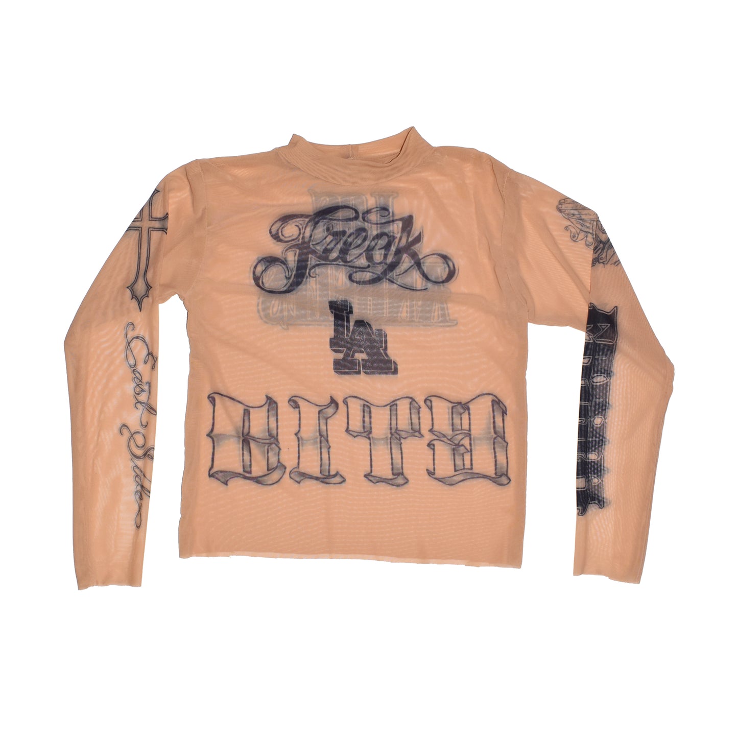 FREAK CITY LA MENS TATTOO Mesh Longsleeve + Safety Pin Leather Pants
