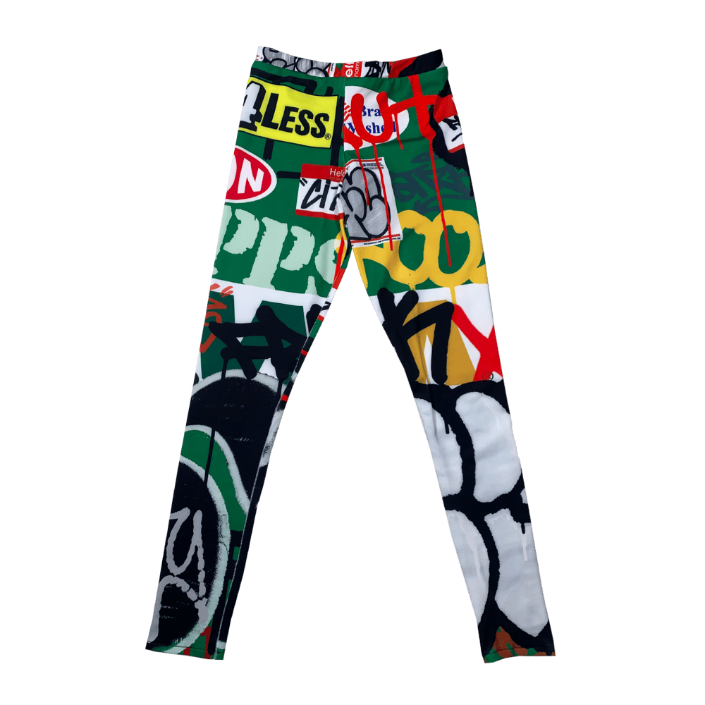 GREEN GRAFFITI DUMPSTER Bikini Top, Dress & Leggings