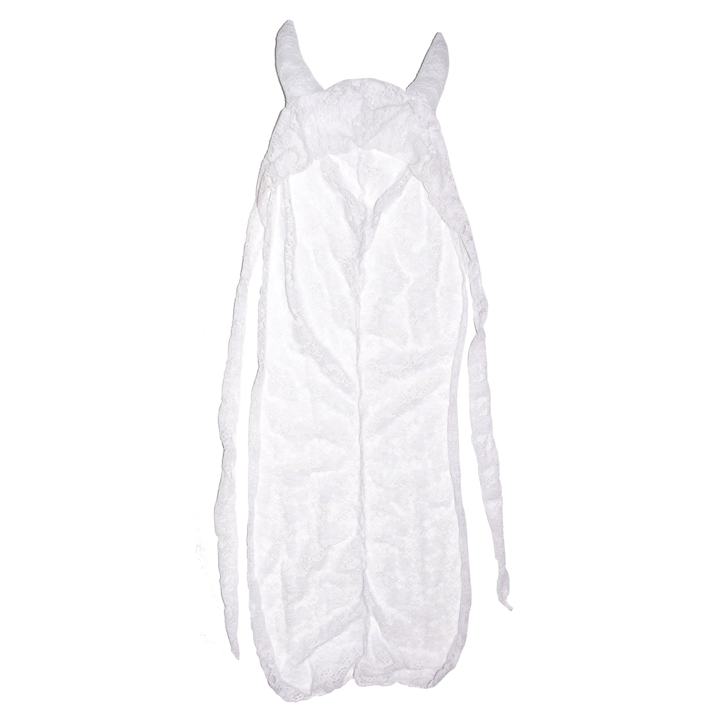 I HATE PORN Sexy Sheer Ribbed Lace Up Dress & HORNY Lace Bonnet Durag