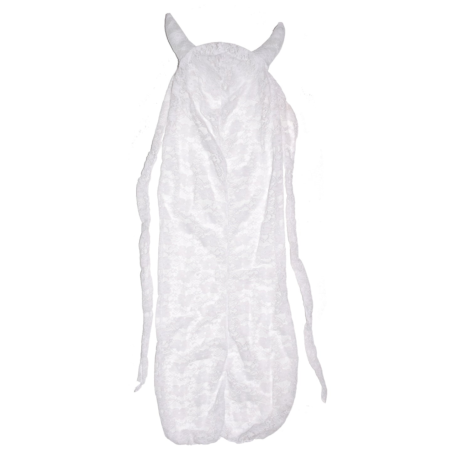 I HATE PORN Sexy Sheer Ribbed Lace Up Dress & HORNY Lace Bonnet Durag