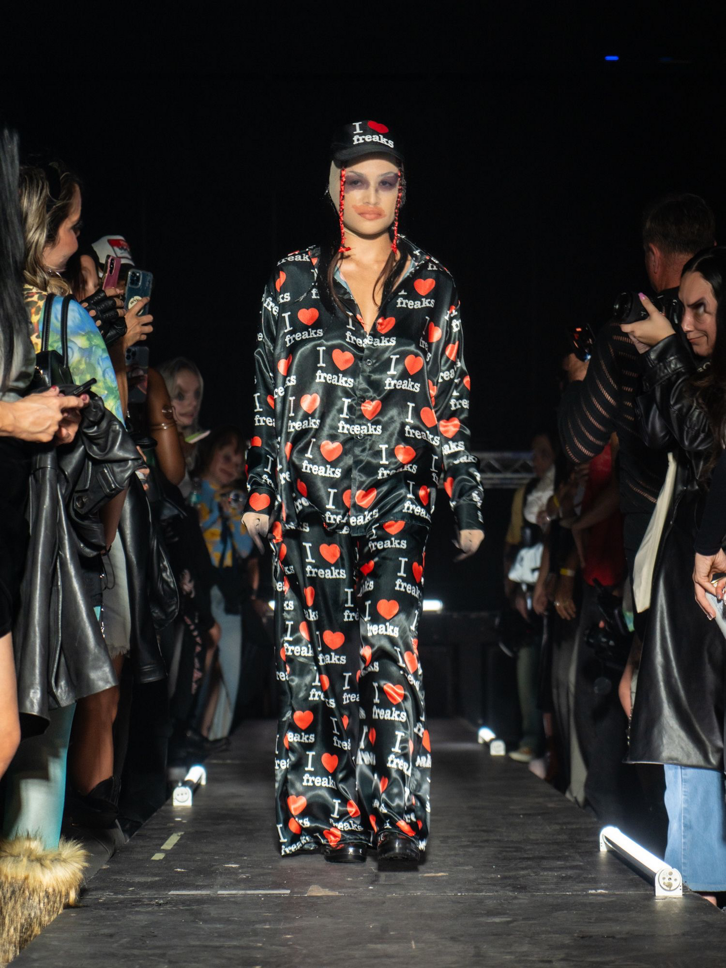 I LOVE FREAKS Silky Suit + Baby Tee