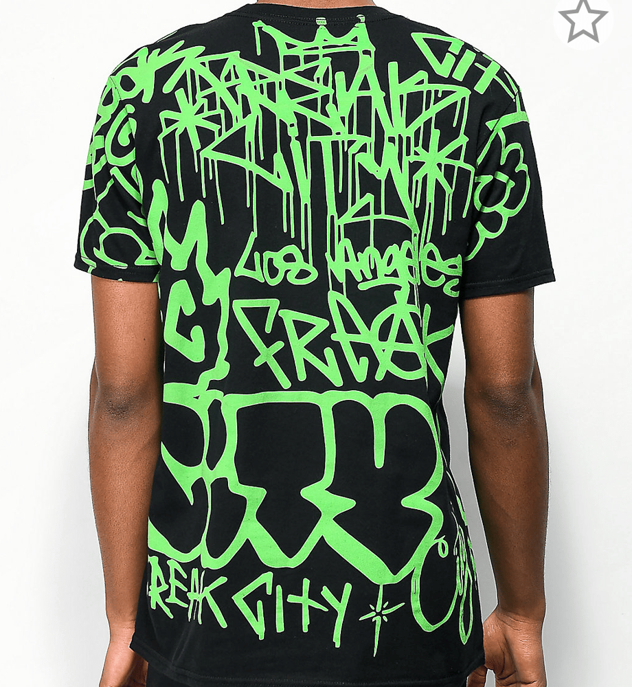FREAK CITY All-Over Graffiti Print Tshirt