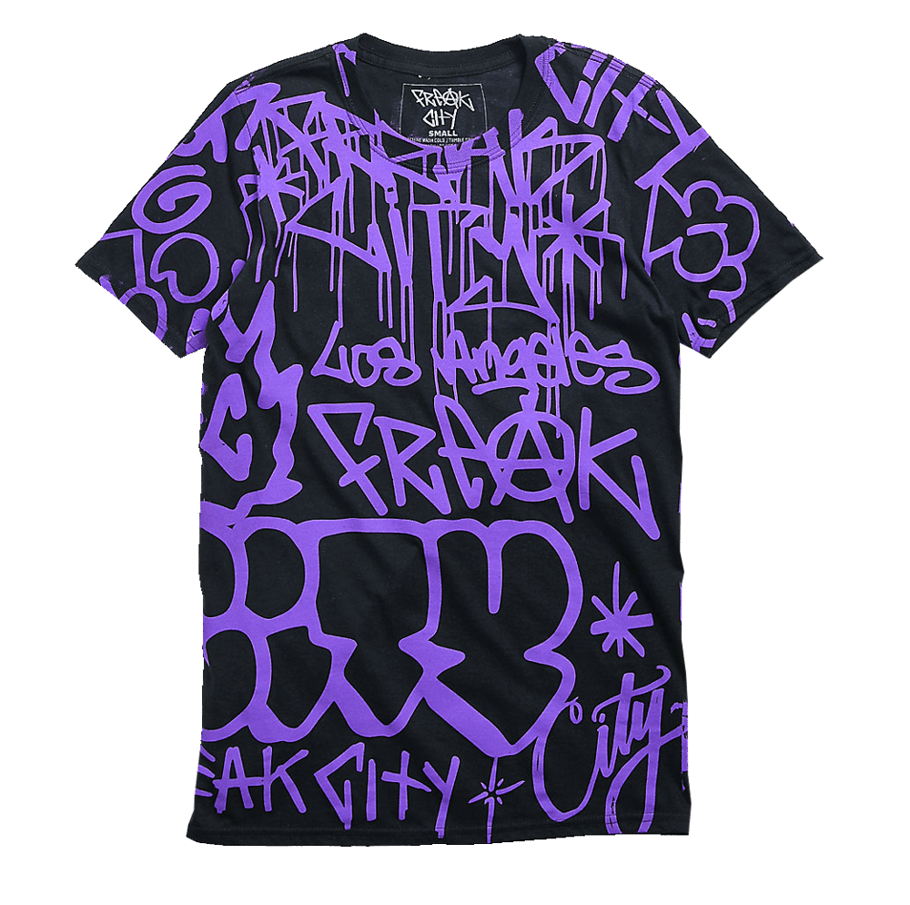 FREAK CITY All-Over Graffiti Print Tshirt