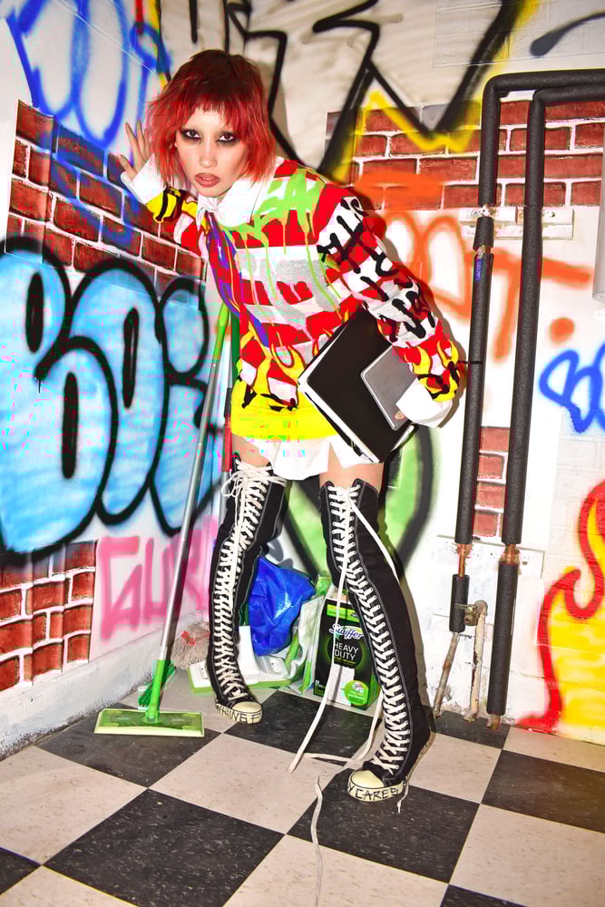 REVOLUTION GRAFFITI Knit Sweater