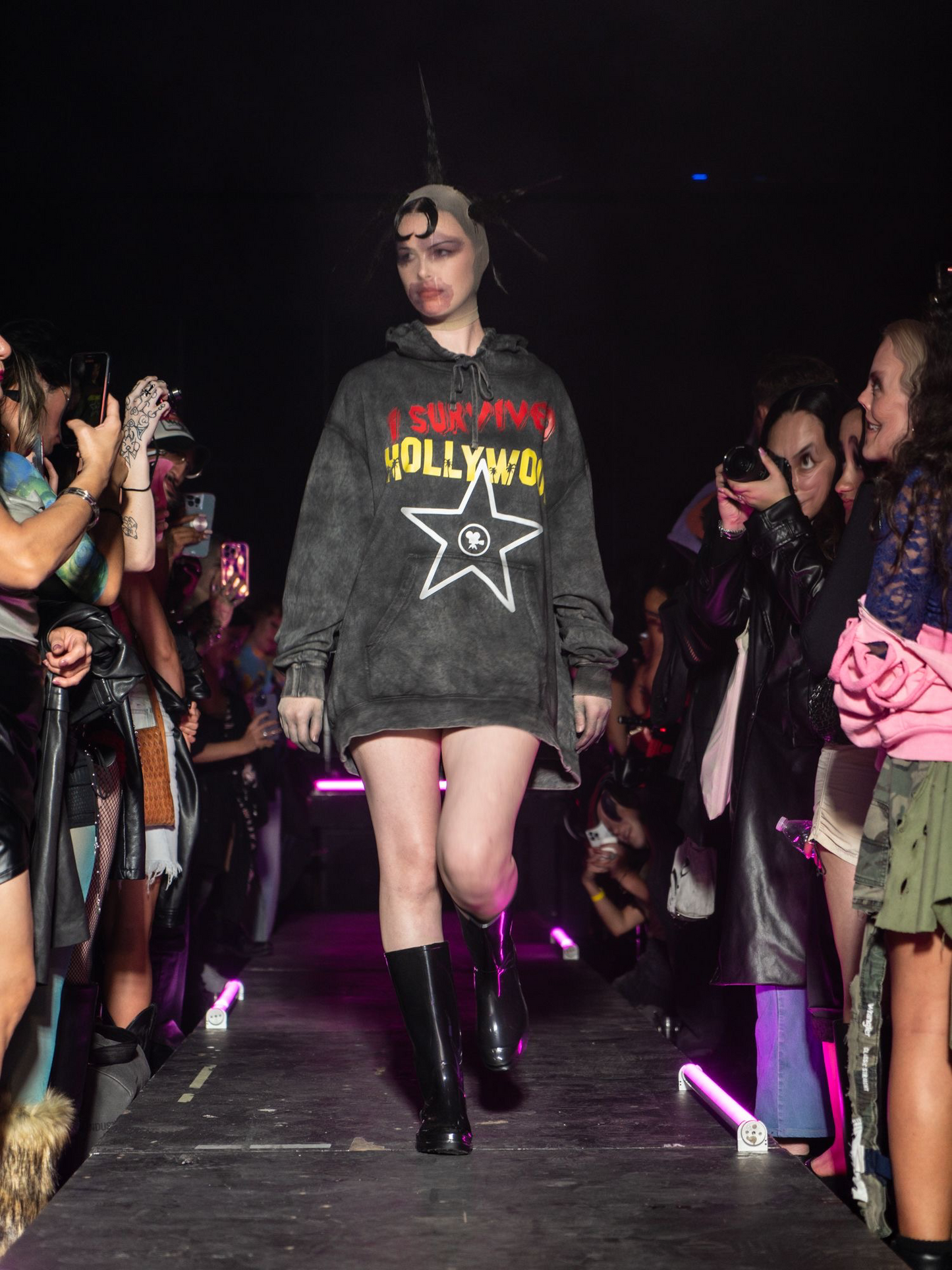 I SURVIVED HOLLYWOOD Distressed Hoodie
