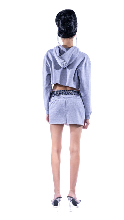 UNISEX Cropped hoodie + Boxer Skirt