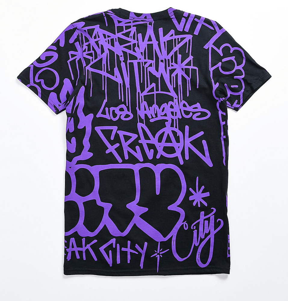 FREAK CITY All-Over Graffiti Print Tshirt